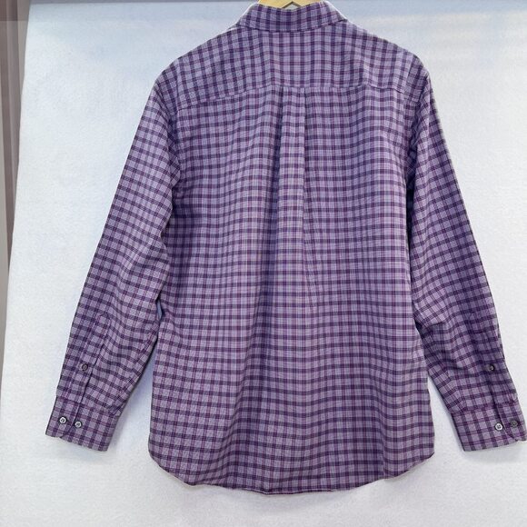 Jos. A Banks button dress shirt Traveler's Collection tailored fit purple mens L - Picture 2 of 8